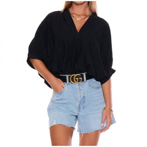PINCH Tops - NEW PINCH v-neck tunic top in black